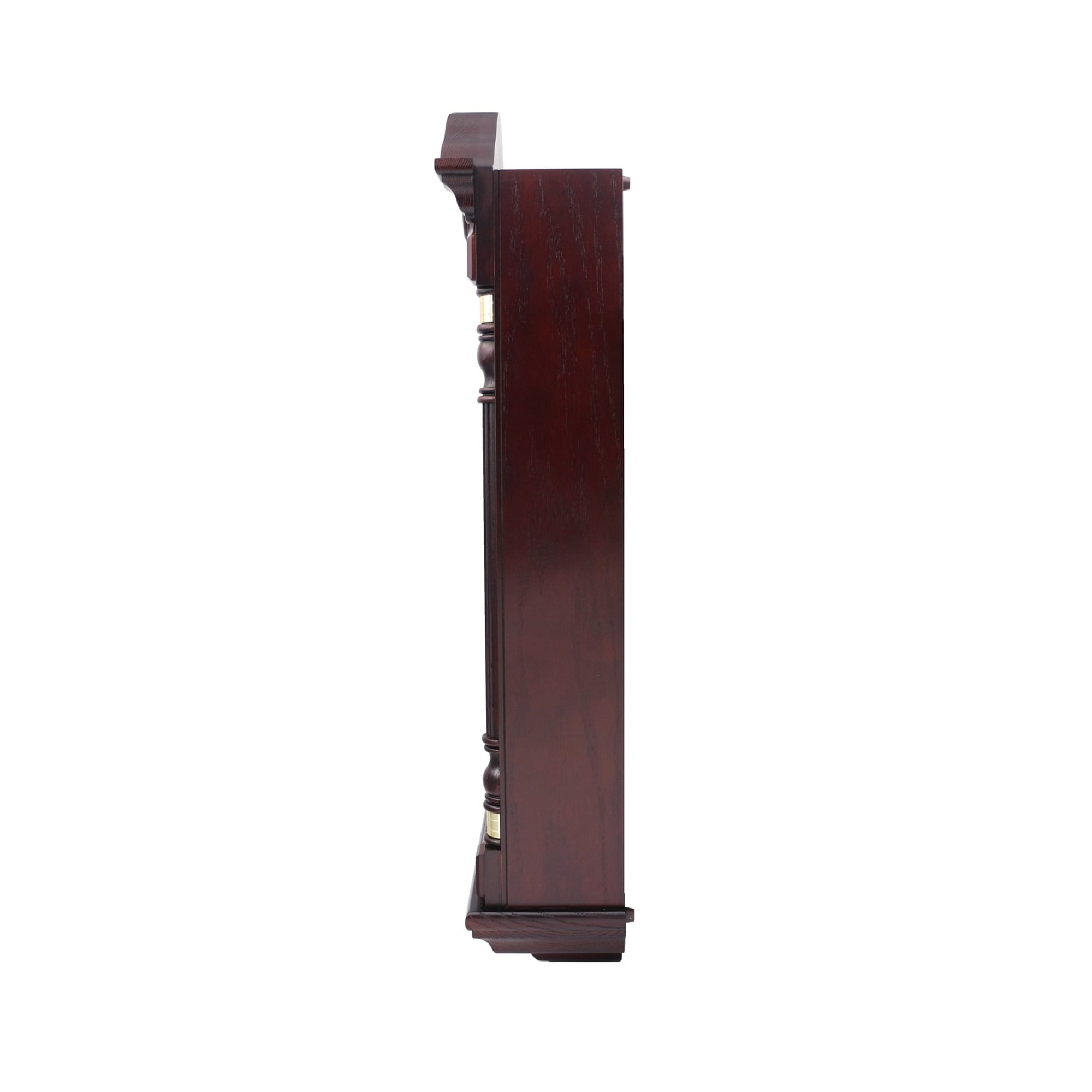 Seiko Stately Dark Brown Solid Oak Case Wall Clock with Pendulum and Chime 28" x 12.5" x 6", QXH004BLH