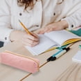 thumbnail image 5 of 1 Pc Corduroy Pencil Pouch, Aesthetic Pencil Box, Zipper Pen Bag, Cute Stationery Organizer, Multipurpose Storage Pouch, Portable Pencil Bag, Soft Fabric Carry Case, Travel Brush Pouch, 5 of 6