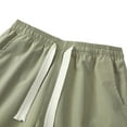 thumbnail image 3 of Coorders George Summer Lightweight Drawstring Cargo Shorts with Pockets, Mens Shorts Clearance, Army Green, L, 3 of 6