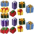 thumbnail image 3 of 40 adornos navideños en miniatura de resina, caja de regalo navideña, decoración de estilo mixto, 3 of 7
