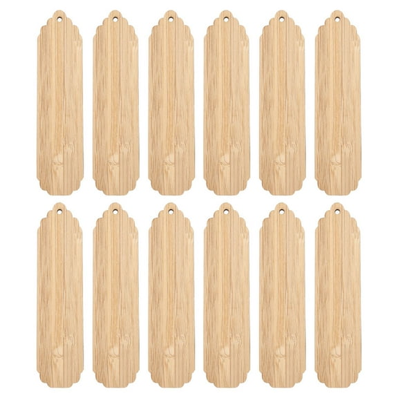 Wooden Bookmark Bamboo Bookmark Unfinished Bookmark Wooden Name Tags DIY Scratch Bookmarks
