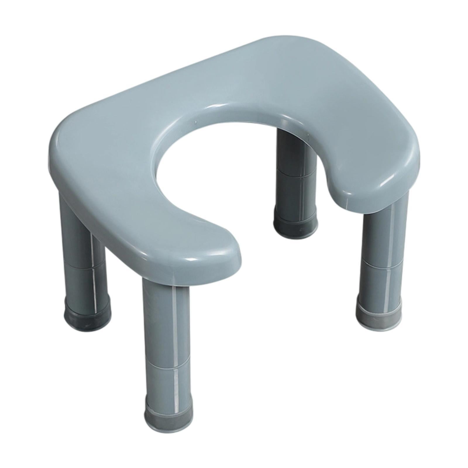 Fzaqwen Toilet Stool Squat Toilet Step Simple Non Slip Seniors Ergonomic Squatting Potty Gray L