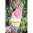 thumbnail image 4 of Women's Ligth Gray/Modena/Pink/Gray/Multicolor/Sky Blue Color Block Tie Dye Pullover Sweatshirt, 4 of 10