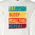 thumbnail image 4 of Inktastic Eat Sleep Muay Thai Repeat Long Sleeve T-Shirt, 4 of 5