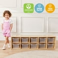 thumbnail image 6 of ECR4Kids Streamline 10 Cubby Tray Cabinet and 10 Scoop Front Bins, 2x5, Kids Furniture, Natural, 6 of 9