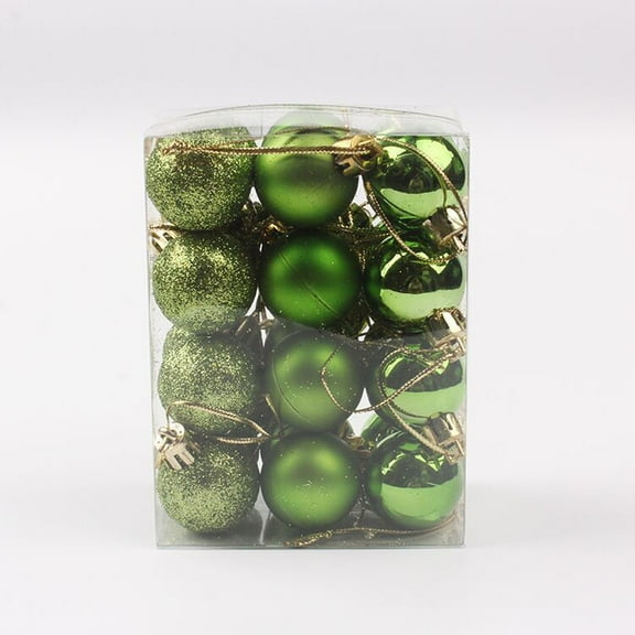 Czzoypi Green Christmas Tree Balls Ornaments, 24Pcs Christmas Tree Balls Ornaments for Xmas Christmas Tree Decorations 30mm/1.18" Christmas Ornament Balls for Holiday Decorations Shatterproof