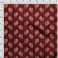 thumbnail image 3 of oneOone Organic Cotton Voile Fabric Peacock Block Printed Fabric 1 Yard 42 Inch Wide, 3 of 4