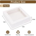 thumbnail image 2 of 25pcs Pie Boxes, 12x12x2.5 White Bakery Boxes with Window, Auto-Popup Cookie Boxes for Pies, Treat Boxes Dessert Boxes for Pizza, Strawberries, Chocolate, Pastries, Muffins and Donuts, 2 of 4