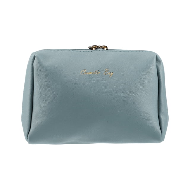 1 Pc Bolsa de Maquillaje Pequeña y Duradera para Vacaciones, Camping, Viajes de Negocios y Baño Azul