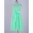 thumbnail image 4 of iiniim Kids Flower Girls Dress Lace Chiffon Sequins Rhinestone Bridesmaid Wedding Formal Party Size 2-16 Mint Green 10, 4 of 7