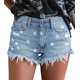thumbnail image 1 of Pantalones cortos de mezclilla Onlypuff Summer azul claro deshilachados, 1 of 4