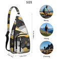 thumbnail image 3 of Crossbody Sling Bag for Men with Adjustable Shoulder Strap Shoulder Backpack Chest Bag Crossbody Bag for Travel Abstract Modern Oil Painting, 3 of 4