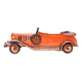 thumbnail image 3 of Hand Made Wood Retro Antique Style Orange Convertible Car Wine Holder Figurine, 3 of 8