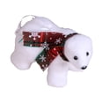 thumbnail image 3 of Colgante de Navidad con forma de oso, colgante de oso de Navidad, decoraciones navideñas, adorno creativo con temática navideña para vacaciones, Bufanda multicolor, 3 of 7
