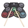 thumbnail image 1 of Electronic Drum Set Size Usb Foldable Silicon Drum Pad With 9 Pads Drum Foot Pedals For Beginners Pract, 1 of 4