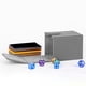 thumbnail image 3 of Estuche de cuero PU para barajas, caja para barajas, organizador para naipes, baraja de cartas gris, 3 of 9