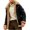 Noir, variante sur Hfyihgf Manteau Bomber pour Hommes en Cuir Suédé Doublé en Molleton Sherpa à Fermeture Éclair Complète, Chaud, d'Hiver, Grande Taille, Col à Revers en Fausse Fourrure, avec Poches (Rouge TG), Brun, P