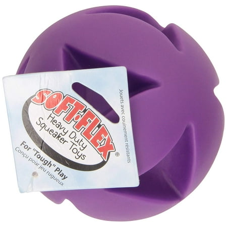 Soft-Flex Best Clutch Ball Dog Toy, 4.5-inch Grape, Designed to be easy to pick up By Soft