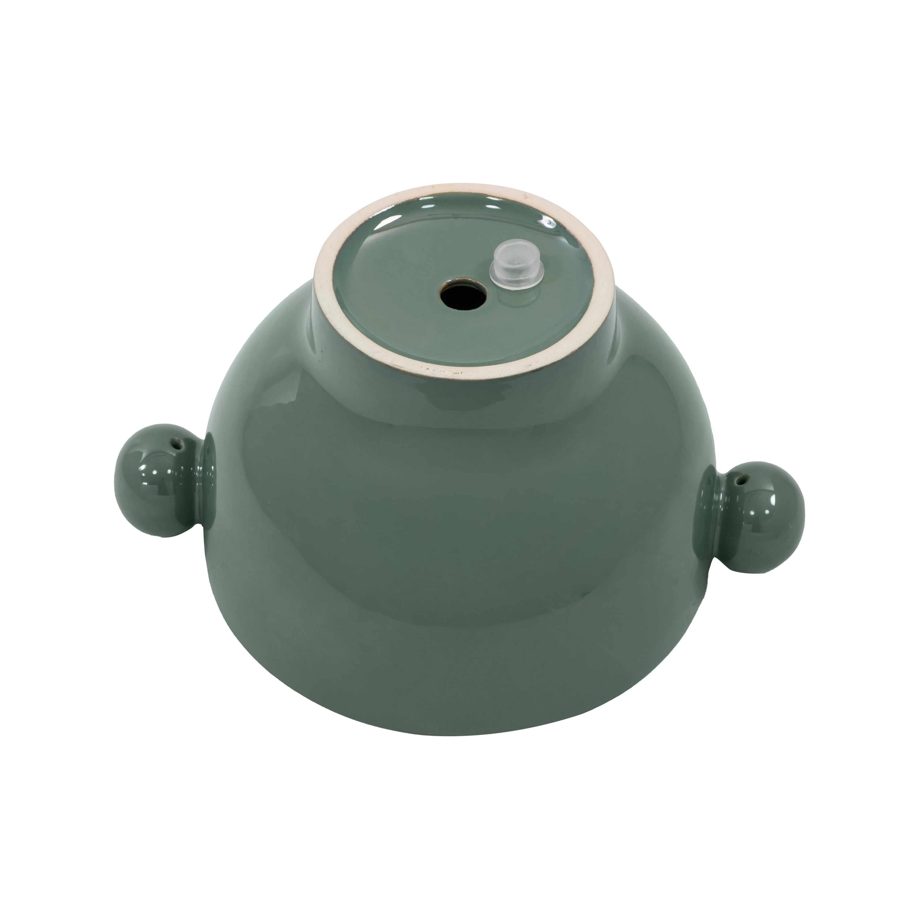 Beautiful 7" Soft Teal Handled Ceramic Planter by Drew Barrymore