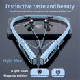 thumbnail image 2 of Auriculares Deportivos Bluetooth con Micrófono para Colgar en el Cuello, con Reproducción Extra Larga, Estéreo, Pantalla LCD, Color Azul, 2 of 5