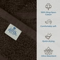 thumbnail image 4 of Dan River Bath Sheet 2 pack 35x70 in Quick Drying Oversized Soft Absorbent Cotton Towel - Brown, 4 of 7
