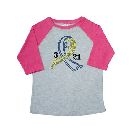 

Inktastic Down Syndrome Ribbon 3 21 Gift Toddler Boy or Toddler Girl T-Shirt