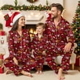 thumbnail image 5 of Jkety Family Christmas Pajamas Matching Sets Satin Long Sleeve Holiday Casual Lounge Soft Xmas Silk Pjs Two Piece Sets, 5 of 7