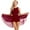 Wine Red, variant on inlzdz Women Lyrical Dress Ballet Dance Costumes Chiffon Flowy Tulle Skirt Gymnastics Dancewear Leotard White M