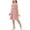 Pink, variant on Fancifize Girls Summer Tank Dress Casual Crewneck Shift Sleeveless Dresses Kids Knee Length Ruffle Hem Sundress