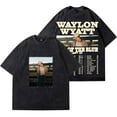 thumbnail image 2 of Waylon Wyatt Out Of The Blue Tour Merch Wash T-Shirts Women Men Cotton Crewneck Short Sleeve Tee, 2 of 6