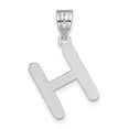 thumbnail image 3 of 14k White Gold Slanted Design Bubble Letter H Initial Charm Pendant, 3 of 4