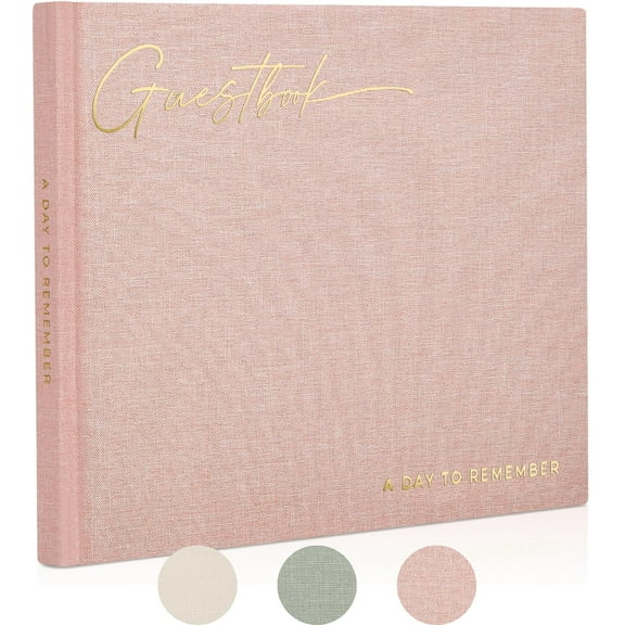 Beautiful Wedding Guest Book for Your Wedding Reception - Simply Elegant Guestbook to Sign in and Add Polaroid Photos - The Perfect Baby Shower Guest Book for The Special Day