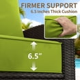 thumbnail image 3 of Pakunoda 24" x 24" x 6.5" Outdoor Deep Seat Cushion with Backrest, Waterproof 4 Set of Patio Chair Replacement Cushion for Sofa Couch, Grass Green, 3 of 8