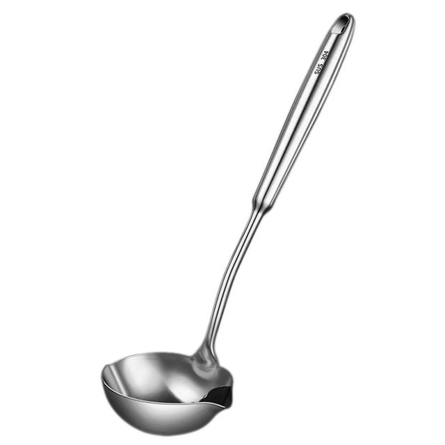 Cuchara de filtro de aceite de acero inoxidable, colador de cocina, cucharón para sopa y olla caliente