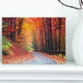 thumbnail image 2 of Designart Road in Beautiful Autumn Forest Canvas Wall Art, 2 of 4