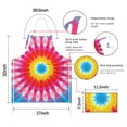 thumbnail image 7 of Colorful Tie Dye Mandala Pattern Apron-Garden Aprons for Women with Pockets-Cotton Linen Waterproof Kitchen Cooking Gardening Aprons Adjustable for Kitchen,Cooking,BBQ and Salon 33x27 Inch, 7 of 7