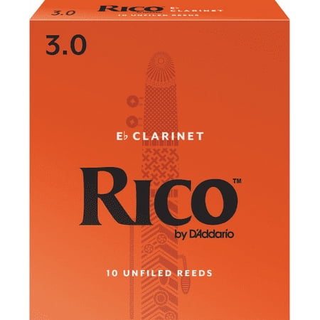 Rico by D'Addario Eb Clarinet Reeds Strength 3, 10-pack
