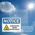 thumbnail image 6 of Surface May Be Hot Do Not Touch OSHA Notice Rigid Plastic Sign 18 Inch x 12 Inch - 10 Pack, 6 of 8