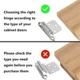 thumbnail image 2 of Goldenwarm 1/2 Inch Overlay Face Mount Silver Cabinet Door Hardware Steel Hinges - 10 Units Self Closing Matching Cabinet Doors, 2 of 6