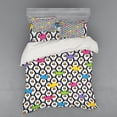 thumbnail image 2 of Sea Animals Duvet Cover Set, Penguins Wearing Colored Party Hats Crowns Rows of Staring Penguins South Pole, Bedding Set with Shams and Fitted Sheet, 3 Sizes, by Ambesonne, 2 of 3