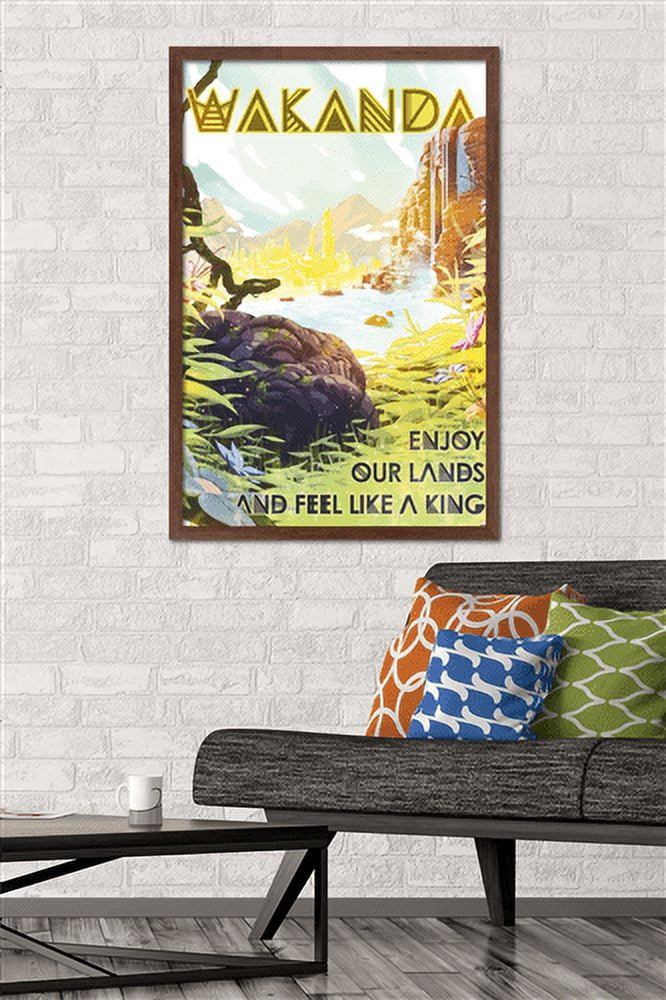 Marvel: Hero Lands - Wakanda Wall Poster, 22.375" x 34" Framed