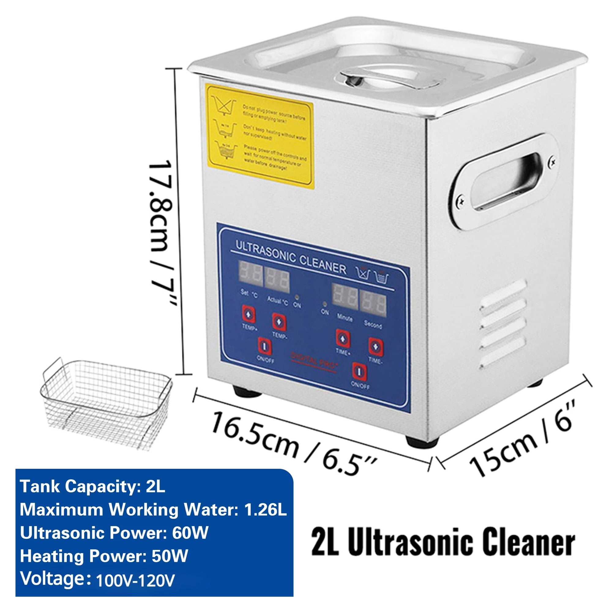 2-30L 110 Ultrasonic Cleaner with Digital Timer Heater Stainless Steel Ultrasound Washing Machine Home Appliances