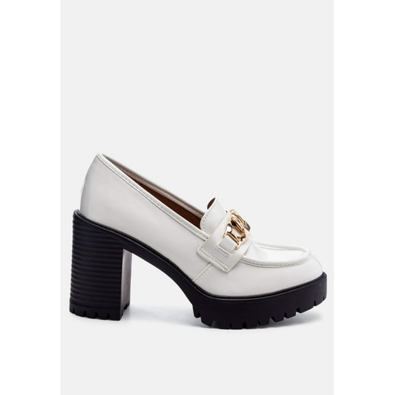 Sachs Block Heeled Chunky Loafers