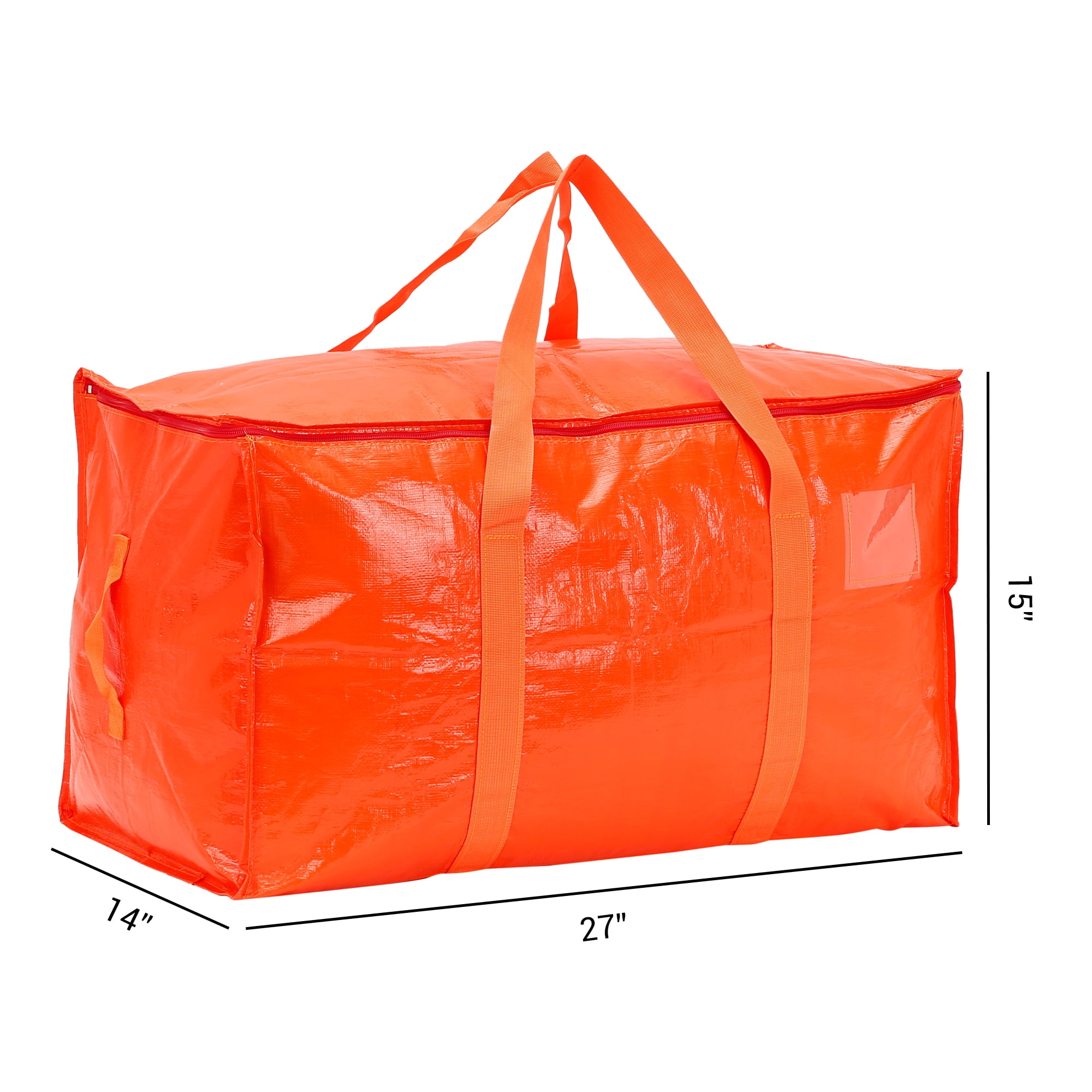 Unique Bargains 1 Pack Clothes Storage Bags Moving Bags Orange 27*14*15in