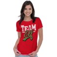 thumbnail image 4 of Christmas Team Elf Santa's Helper Womens Slim Fit Graphic Tee Brisco Brands L, 4 of 5