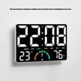 thumbnail image 4 of Modern Design Extra Large LED Wall Clock Temperature Humidities Display Alarm Function, 4 of 12