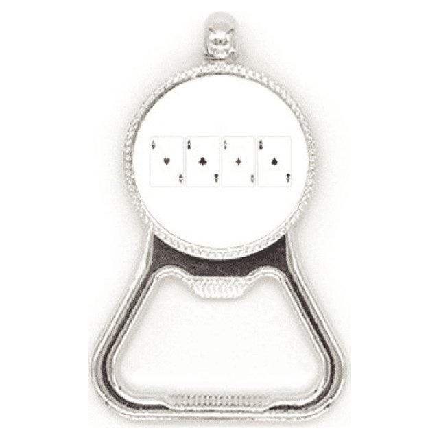 Patron de juego naipes fichas utensilios Acero inoxidable Metal cerveza tapa sacacorchos