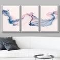 thumbnail image 3 of wall26 Framed Canvas Print Wall Art Pastel Watercolor Blue Pink Smoke Wave Abstract Shapes Illustrations Modern Art Decorative Boho Multicolor for Living Room, Bedroom, Office - 16"x24"x3 W, 3 of 5