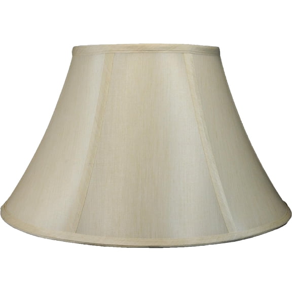 Urbanest Softback Faux Silk Bell Lampshade – 7" Top x 14" Bottom x 9" Slant Height – Cream Tone – Spider Fitter-Classic Lampshade for Table Lamps, Floor Lamps & Accent Lighting- 1 Piece