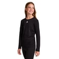 thumbnail image 3 of Reebok Girl's Legacy Side Ruched Long Sleeve Performance Top, Sizes 4-18, 3 of 8